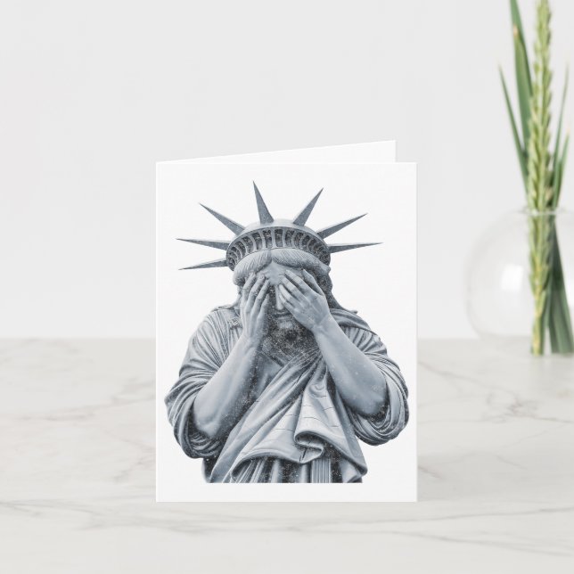 Amerikanische Freiheitsstatue schreien Funny Meme  Karte (Vorderseite)