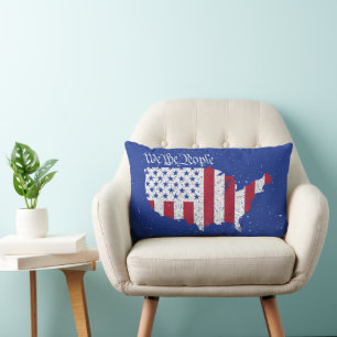 Amerikanische Friedensflagge Wir das Volk Amerika Lendenkissen