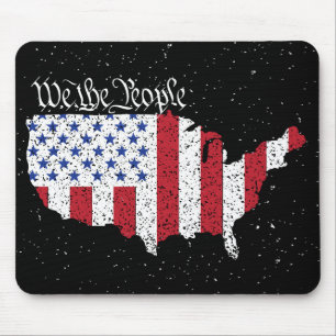 Amerikanische Friedensflagge Wir das Volk Amerika Mousepad