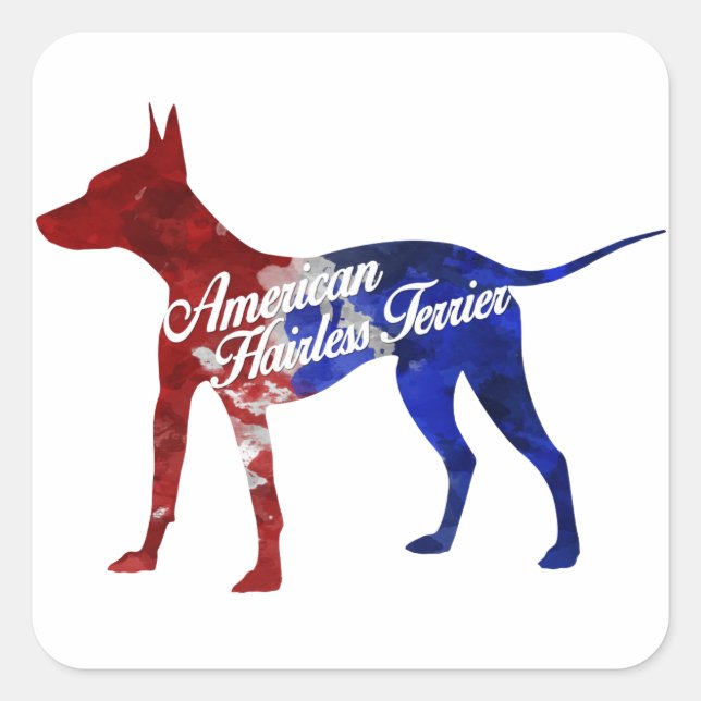 Amerikanische Friseurkleber Quadratischer Aufkleber (Vorderseite)