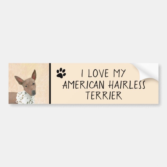 Amerikanische Friseurmalerei - Hundekunst Autoaufkleber (Vorne)