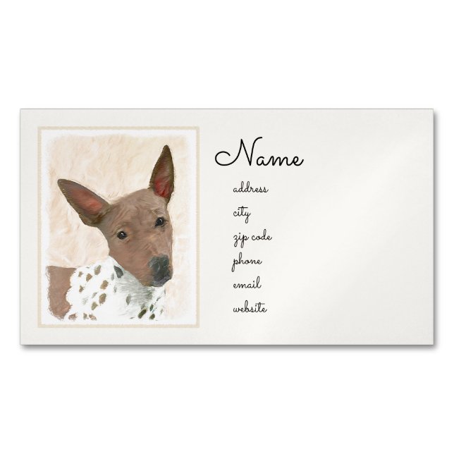 Amerikanische Friseurmalerei - Hundekunst Magnetische Visitenkarte (Vorderseite)