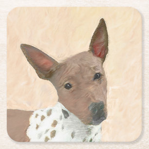 Amerikanische Friseurmalerei - Hundekunst Rechteckiger Pappuntersetzer
