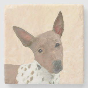 Amerikanische Friseurmalerei - Hundekunst Steinuntersetzer