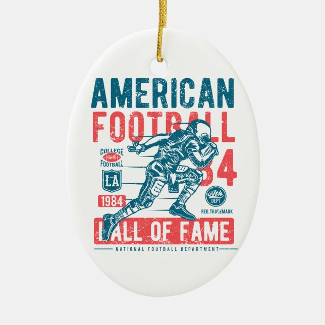 Amerikanische Fußballhalle Keramikornament (Vorne)