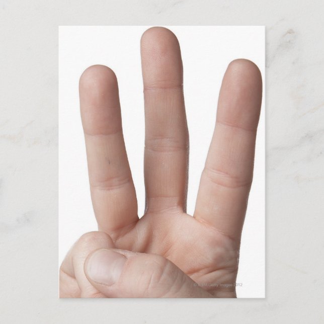 Amerikanische Gebärdensprache 6 Postkarte (Vorderseite)