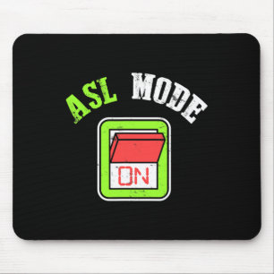 Amerikanische Gebärdensprache Asl Ich bin gehörlos Mousepad