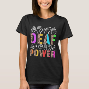 Amerikanische Gebärdensprache Gehörlosigkeitsbewus T-Shirt