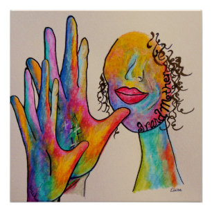 Amerikanische Gebärdensprache GROSSMUTTER Poster