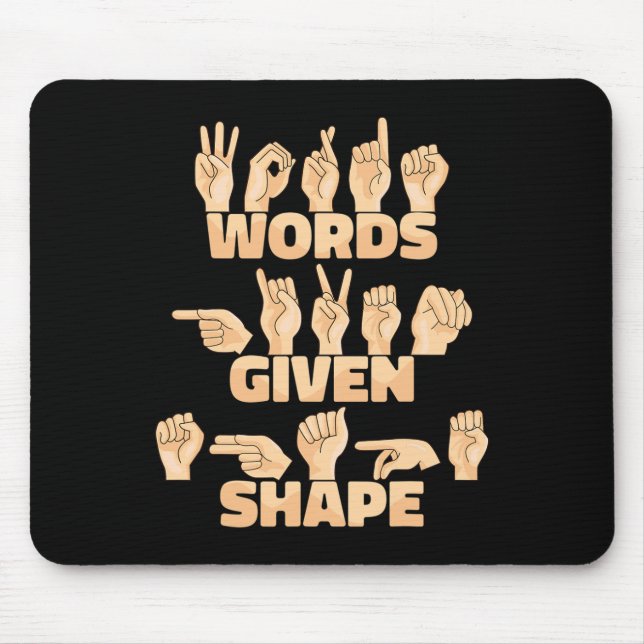 Amerikanische Gebärdensprache Mousepad (Vorne)