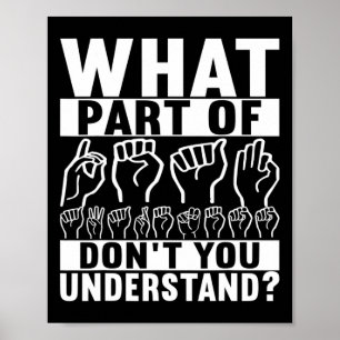 Amerikanische Gebärdensprache Poster
