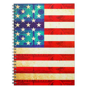 Amerikanische Geldflagge Notizblock