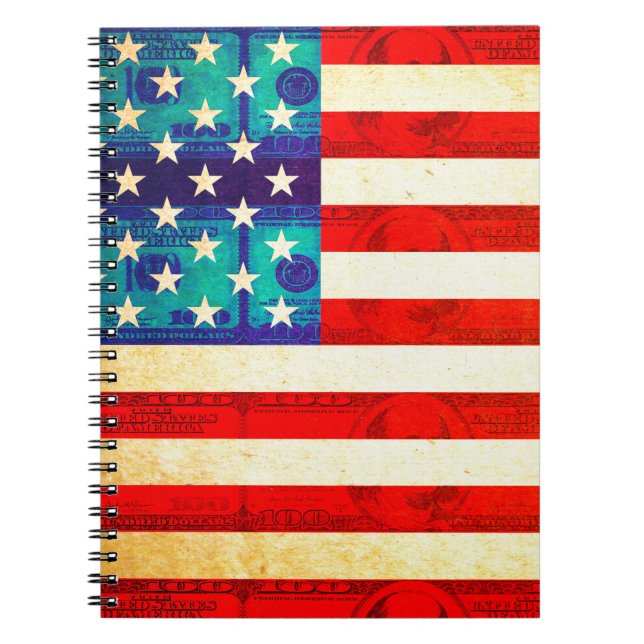 Amerikanische Geldflagge Notizblock (Vorderseite)
