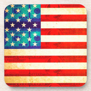 Amerikanische Geldflagge Untersetzer