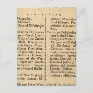 Amerikanische Geografie Postkarte