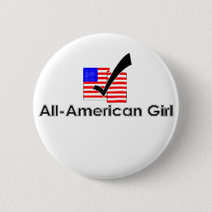 Amerikanische Girl-Taste Button