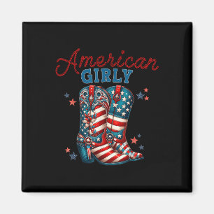 Amerikanische Girly Coquette Cowboy Stiefel 4. Jul Magnet
