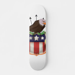 Amerikanische Golden Eagle Stars and Stripes Flagg Skateboard