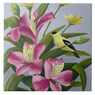 Amerikanische Goldfinch-Kunst-Fliesen Fliese