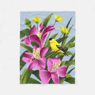 Amerikanische Goldfinch-Kunst-Geschenke Fleecedecke