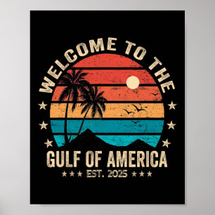 Amerikanische Golfregion Est 2025 Vintages Amerika Poster