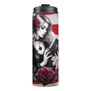 Amerikanische Gothic-Schönheit Thermosbecher