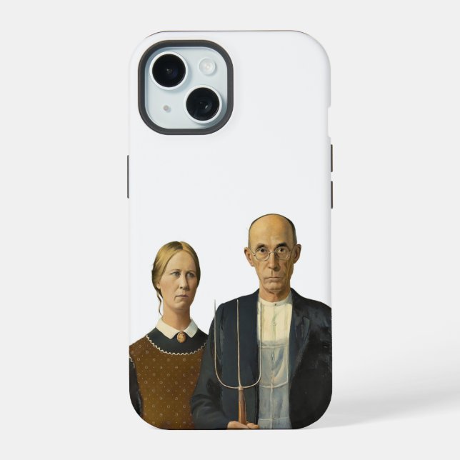 Amerikanische Gotik iPhone 15 Hülle (Rückseite)