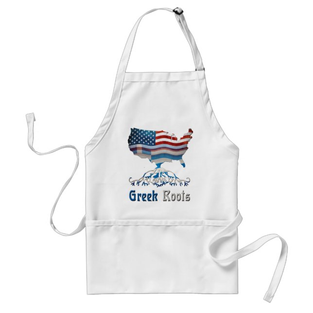 Amerikanische griechische Wurzeln Schürze (Vorne)