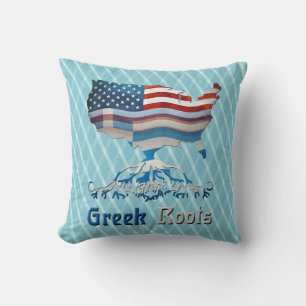 Amerikanische Griechische Wurzeln werfen Cushions Kissen