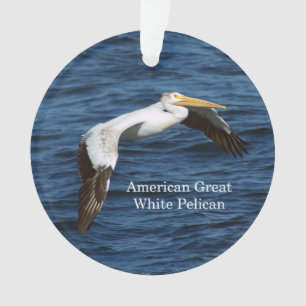 Amerikanische große weißpelikanische Acrylschmuck Ornament