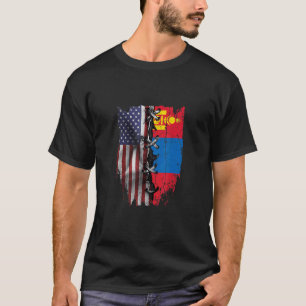 Amerikanische Grown Mongolian Roots USA Mongolisch T-Shirt
