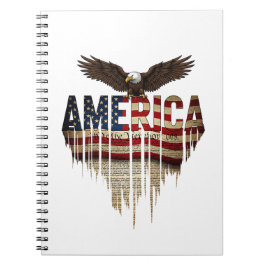 Amerikanische Grunge-Fahne und Adler Notizblock