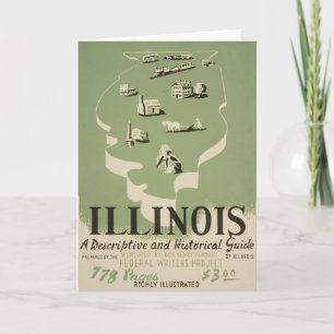 Amerikanische Guide-Serie Band über Illinois. Karte