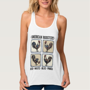 Amerikanische Hähne Vintage Patriotisches Shirt De