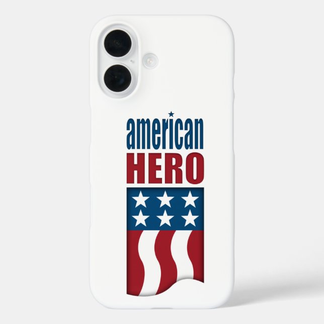 Amerikanische Held-Militärveteranen iPhone 16 Hülle (Rückseite)