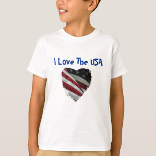 Amerikanische Herz-Flagge T-Shirt