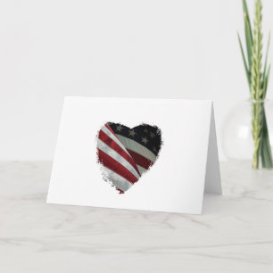 Amerikanische Herzflagge Karte