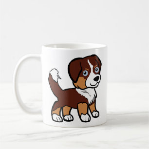 Amerikanische Hirte, Rot Tri mit Schwanz Kaffeetasse