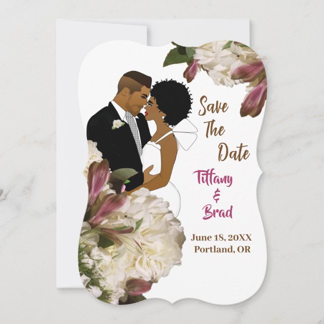 Amerikanische Hochzeit mit Floral Rett - the date (Vorderseite)