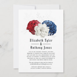 Amerikanische Hochzeitsgäste Ankündigung