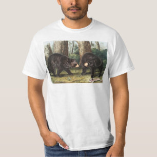 Amerikanische Illustration des schwarzen Bären Urs T-Shirt