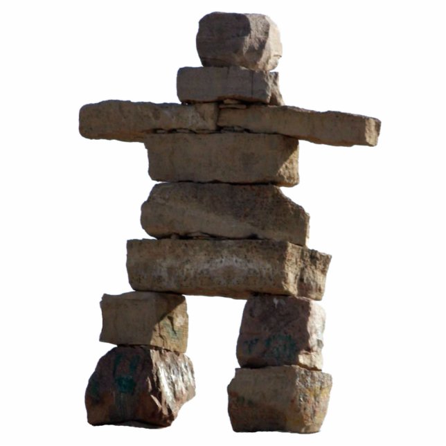 Amerikanische Indianerin Inukshuk-Geschenkidee Fotoskulptur Magnet (Vorne)