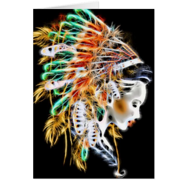 Amerikanische Indianerkarte mit indischem Prin (Vorne)