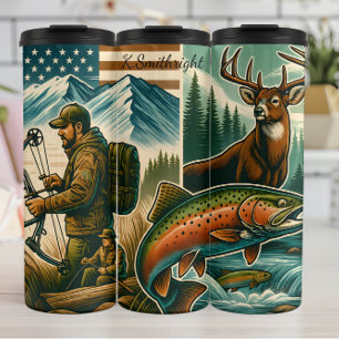 Amerikanische Jäger-Sportmontage Thermosbecher