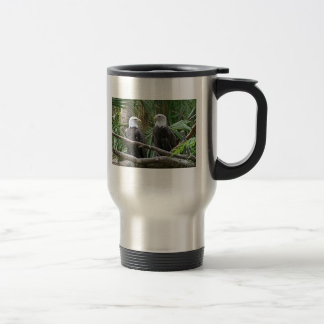Amerikanische kahler Adler-Reise-Tasse Reisebecher (Rechts)