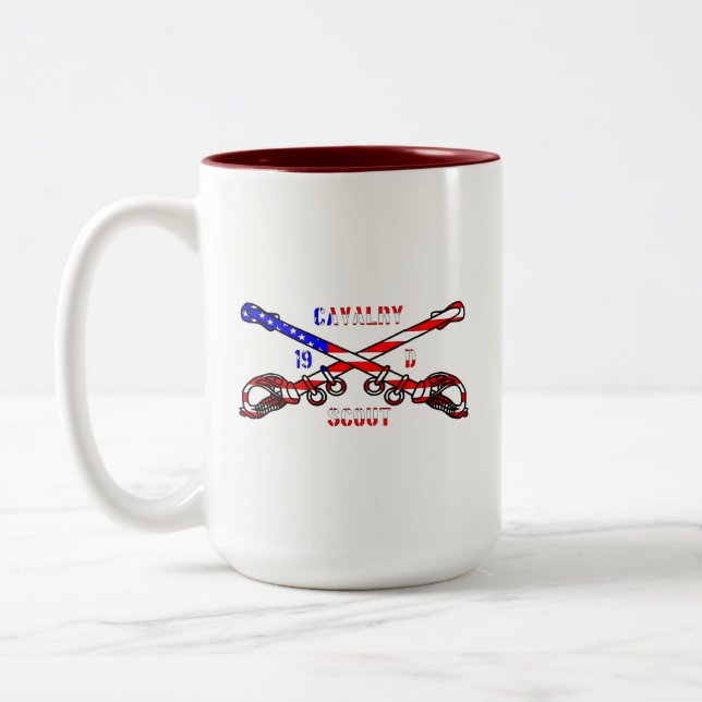 Amerikanische Kavallerie Zwei-Ton Tasse (Links)