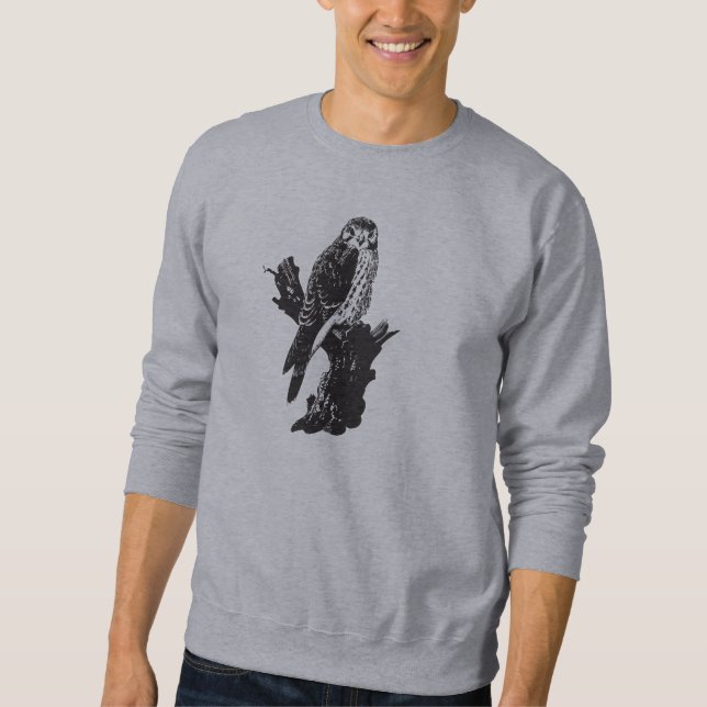 Amerikanische Kestrel-Skizze Sweatshirt (Vorderseite)