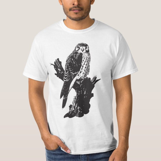 Amerikanische Kestrel-Skizze T-Shirt (Vorderseite)