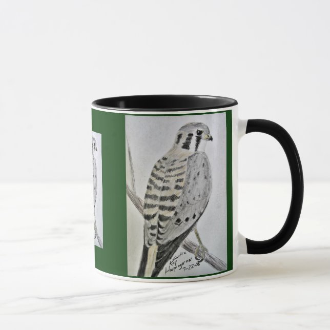 Amerikanische Kestrel-Tasse Tasse (Rechts)