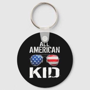 Amerikanische Kinder am 4. Juli Jungs Patriotische Schlüsselanhänger